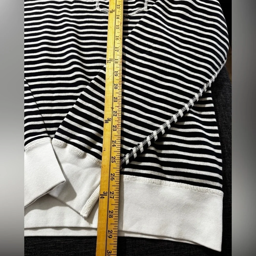 J.Crew Lightweight Sunfaded French Terry Sweatshirt in Stripe Size XL